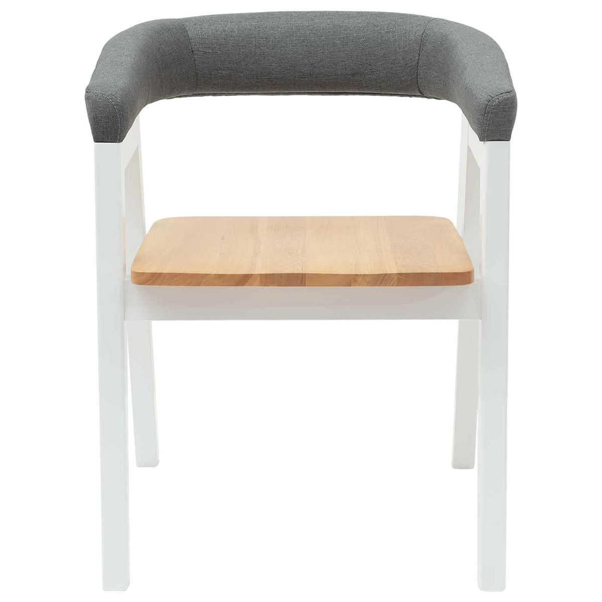 Spisestole 2 stk. Massiv Gummitræ Hvid 54 x 57 x 73 cm