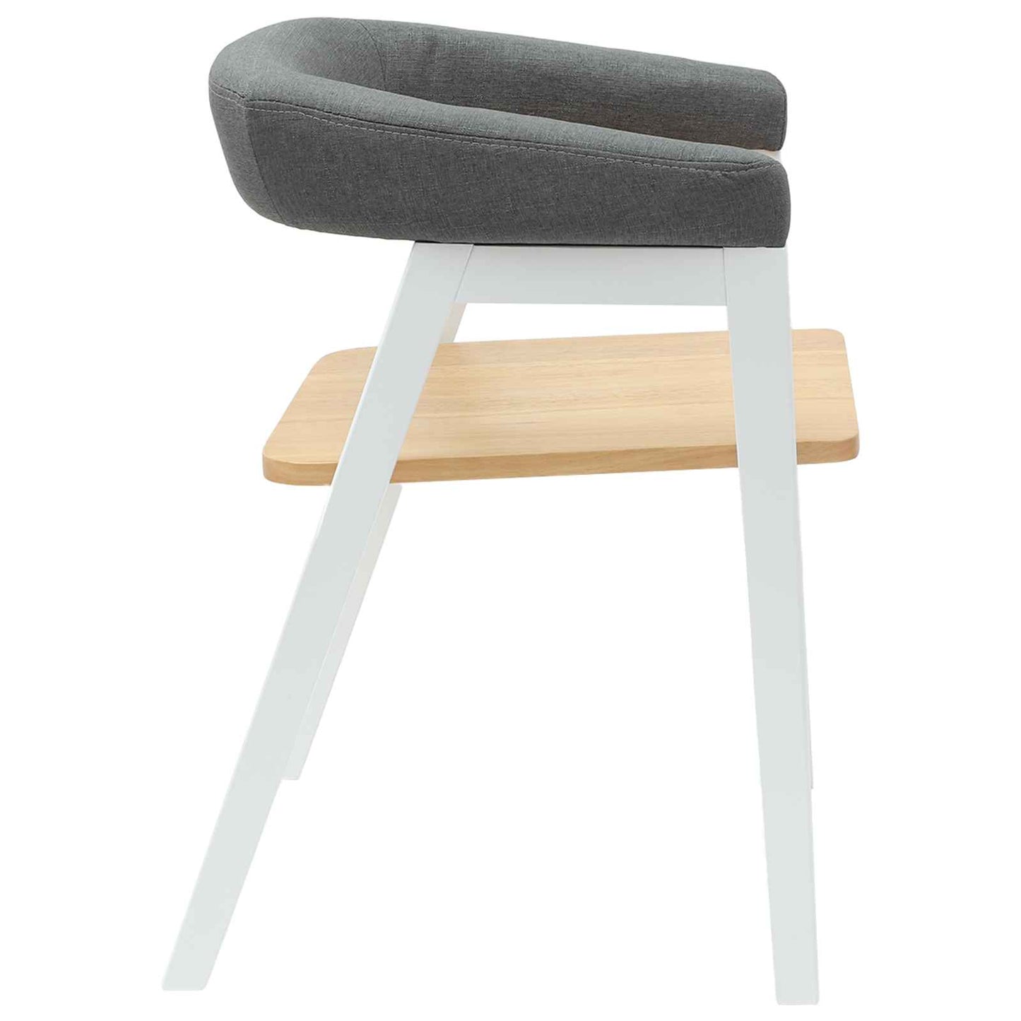 Spisestole 2 stk. Massiv Gummitræ Hvid 54 x 57 x 73 cm