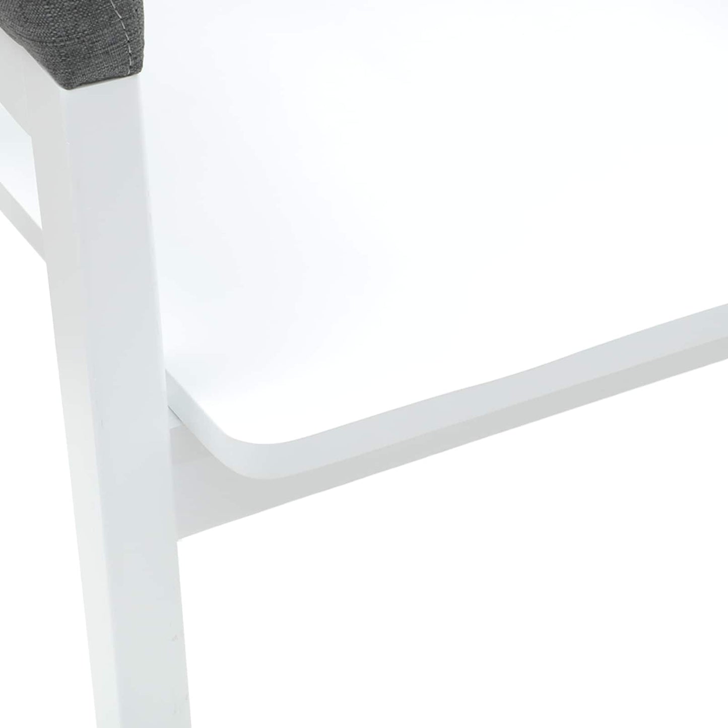 Spisestole 2 stk. Massiv Gummitræ Hvid 54 x 57 x 73 cm