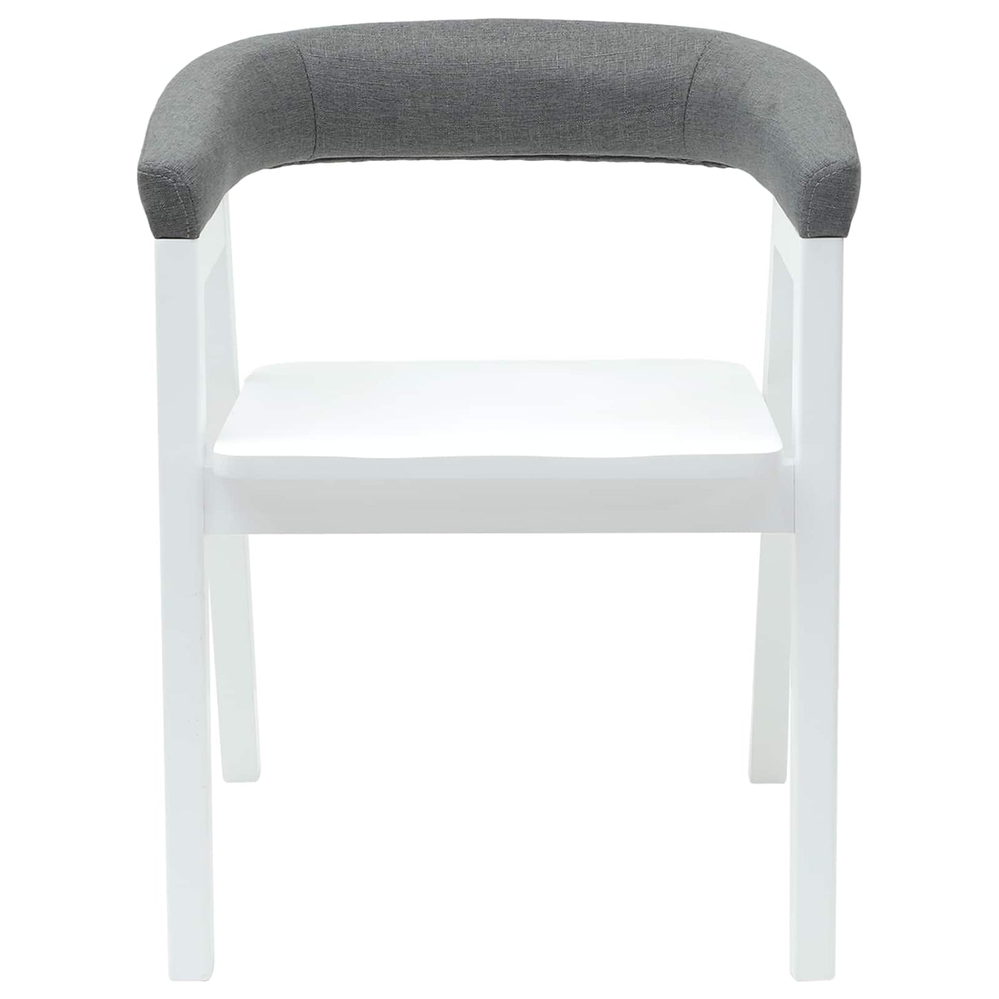 Spisestole 2 stk. Massiv Gummitræ Hvid 54 x 57 x 73 cm