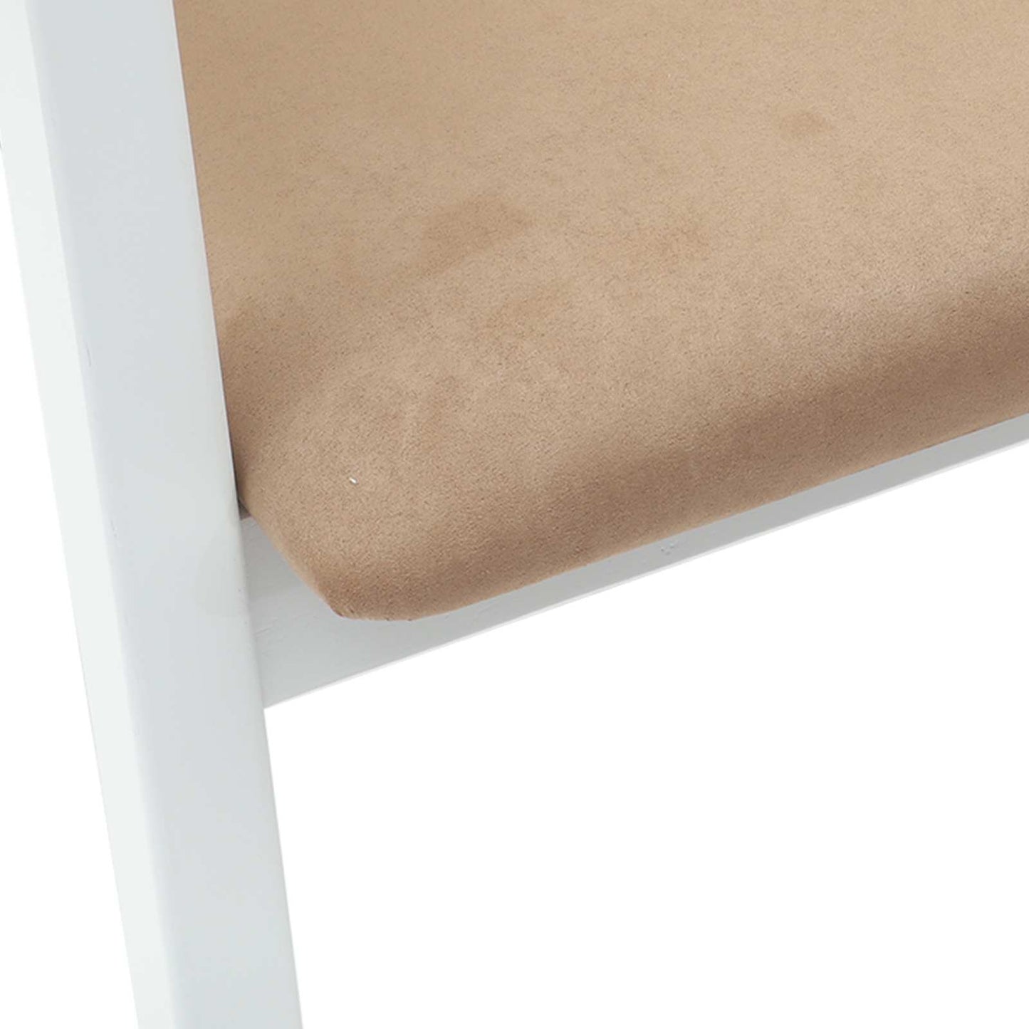 Spisestole 2 stk. Massiv Gummitræ Hvid 54 x 57 x 73 cm