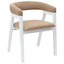 Spisestole 2 stk. Massiv Gummitræ Hvid 54 x 57 x 73 cm