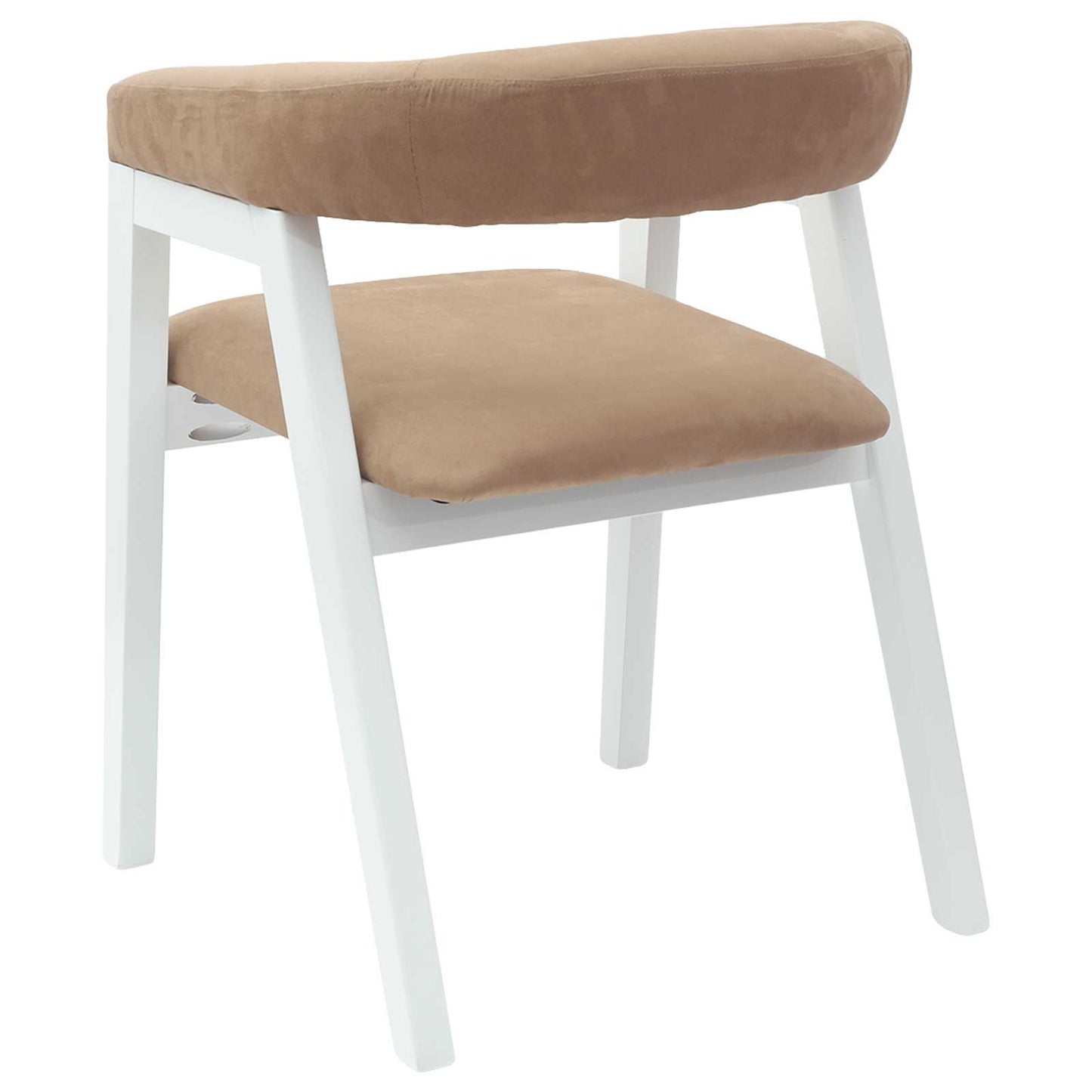 Spisestole 2 stk. Massiv Gummitræ Hvid 54 x 57 x 73 cm