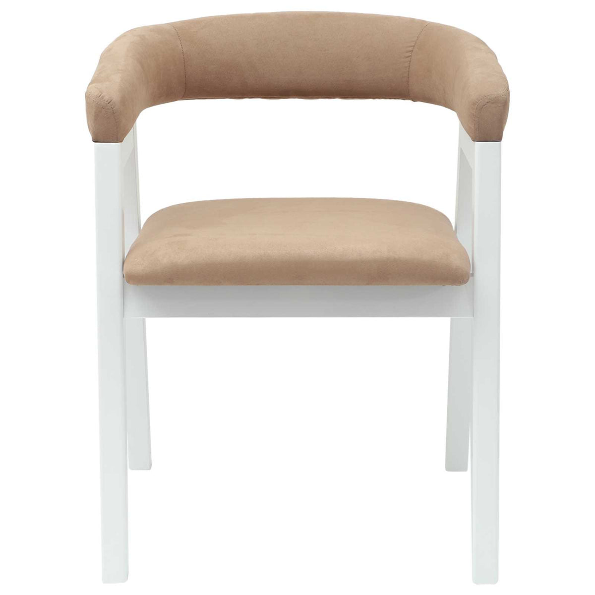 Spisestole 2 stk. Massiv Gummitræ Hvid 54 x 57 x 73 cm