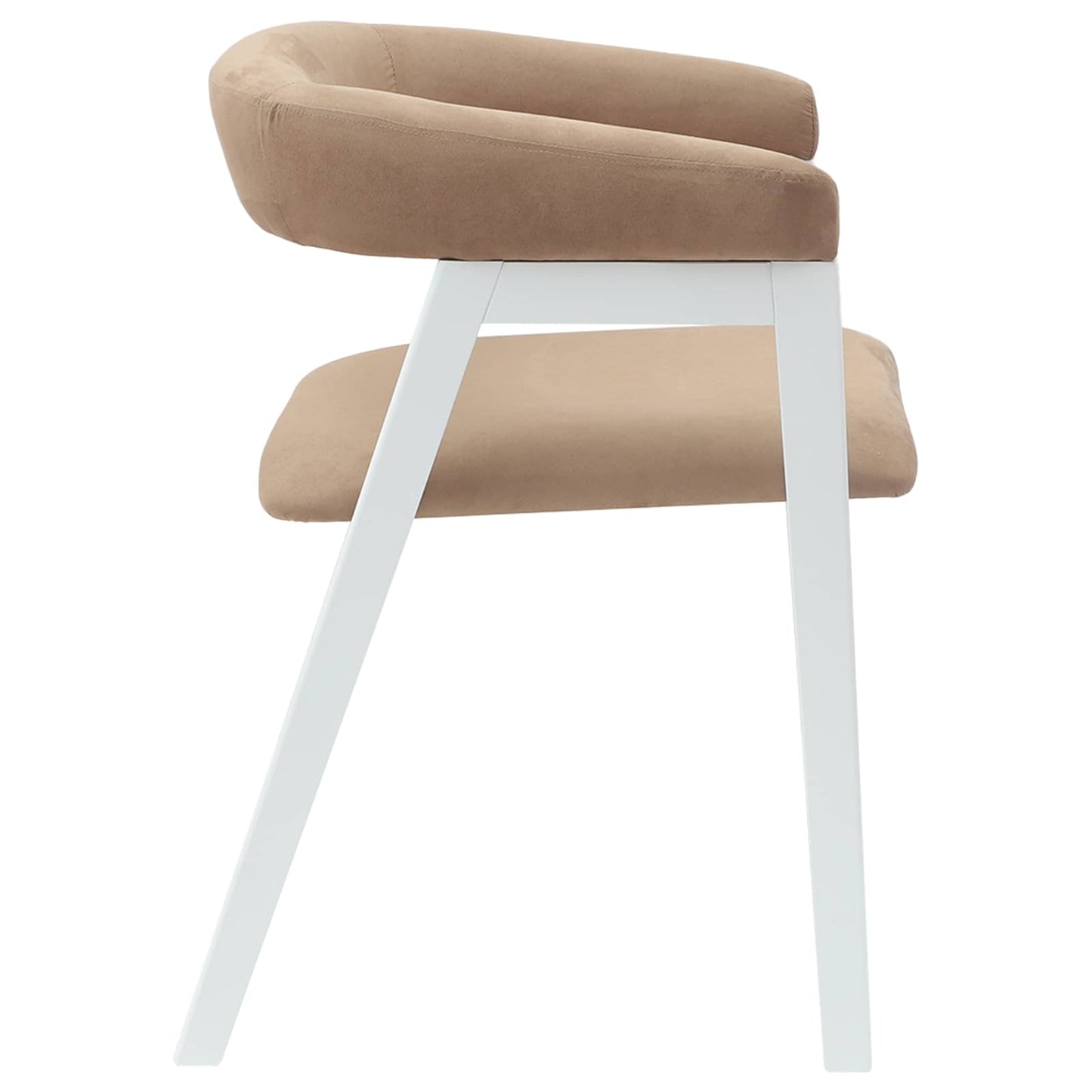 Spisestole 2 stk. Massiv Gummitræ Hvid 54 x 57 x 73 cm