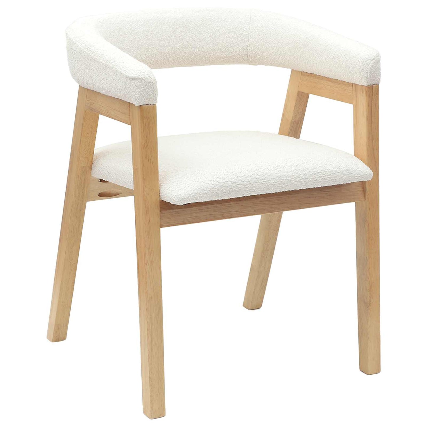 Spisestole 2 stk. Massiv Gummitræ Naturfarvet 54 x 57 x 73 cm