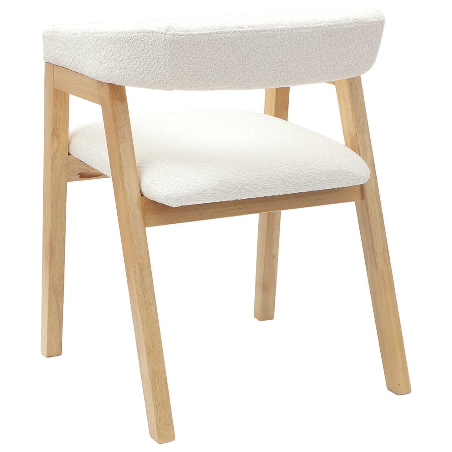 Spisestole 2 stk. Massiv Gummitræ Naturfarvet 54 x 57 x 73 cm