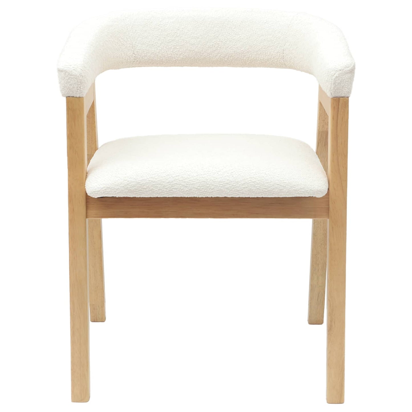 Spisestole 2 stk. Massiv Gummitræ Naturfarvet 54 x 57 x 73 cm