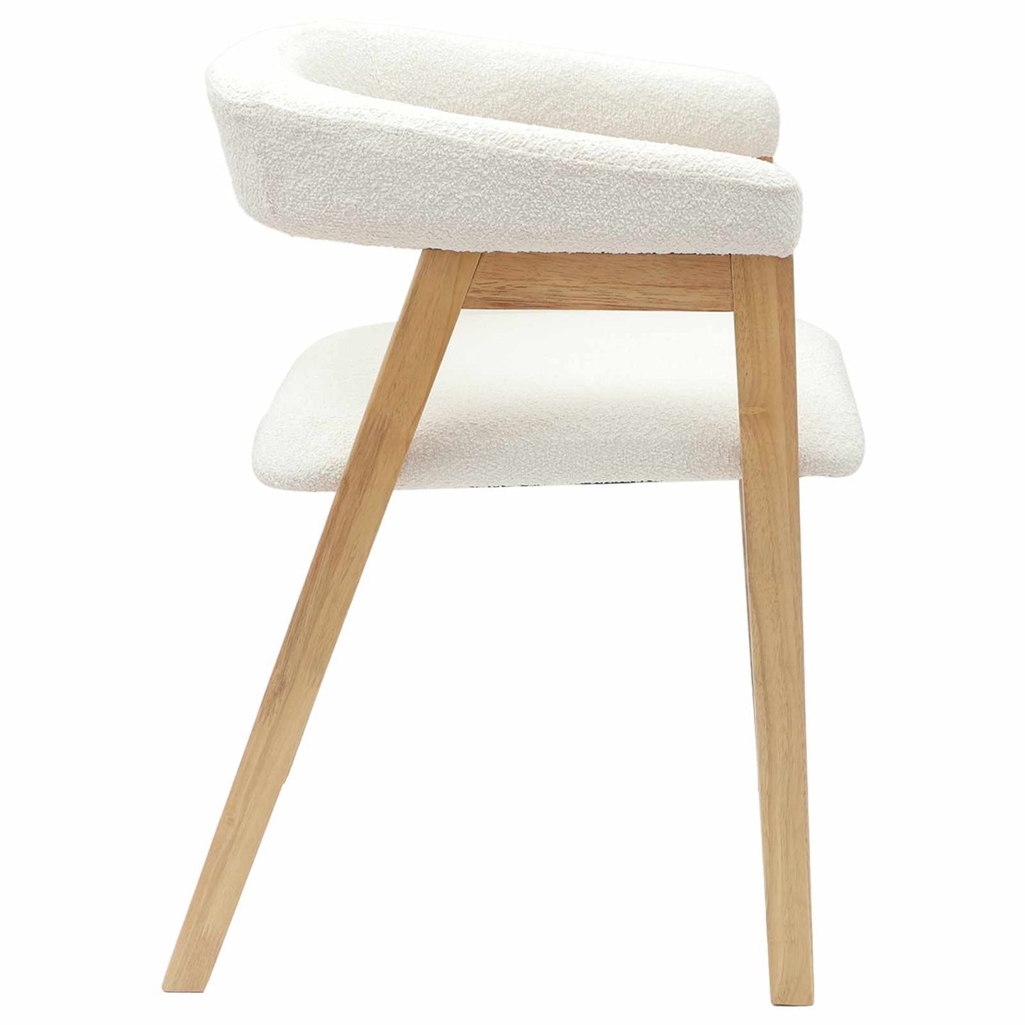 Spisestole 2 stk. Massiv Gummitræ Naturfarvet 54 x 57 x 73 cm
