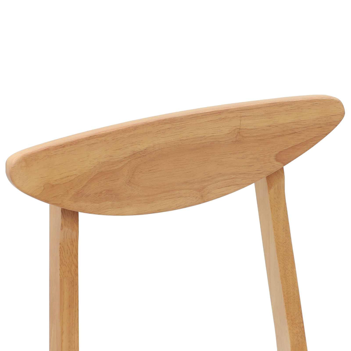 Spisestole 2 stk. Massiv Gummitræ Naturfarvet 42 x 47,5 x 81 cm