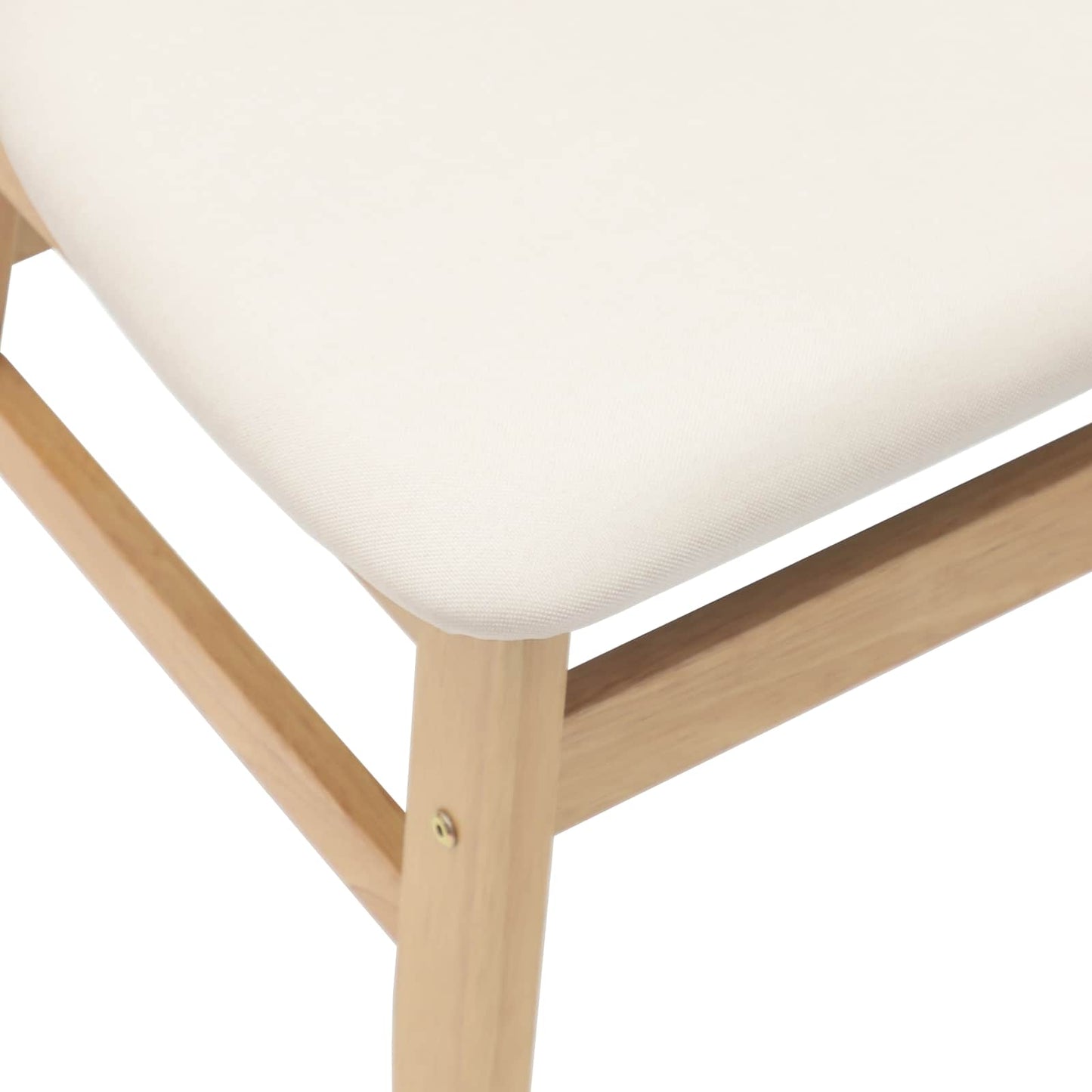 Spisestole 2 stk. Massiv Gummitræ Naturfarvet 42 x 47,5 x 81 cm