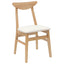 Spisestole 2 stk. Massiv Gummitræ Naturfarvet 42 x 47,5 x 81 cm