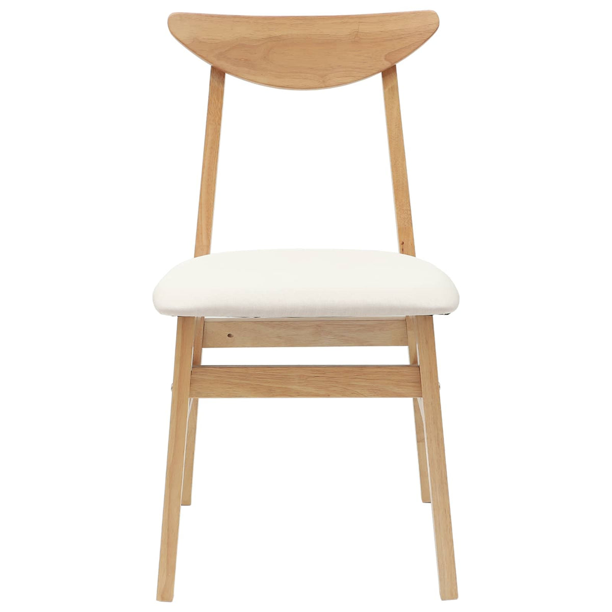 Spisestole 2 stk. Massiv Gummitræ Naturfarvet 42 x 47,5 x 81 cm