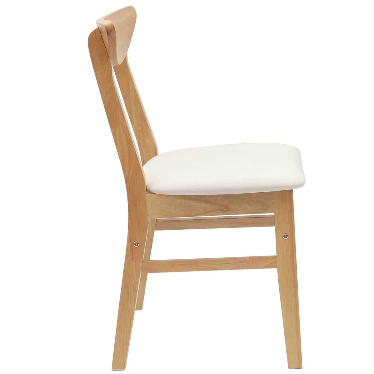 Spisestole 2 stk. Massiv Gummitræ Naturfarvet 42 x 47,5 x 81 cm