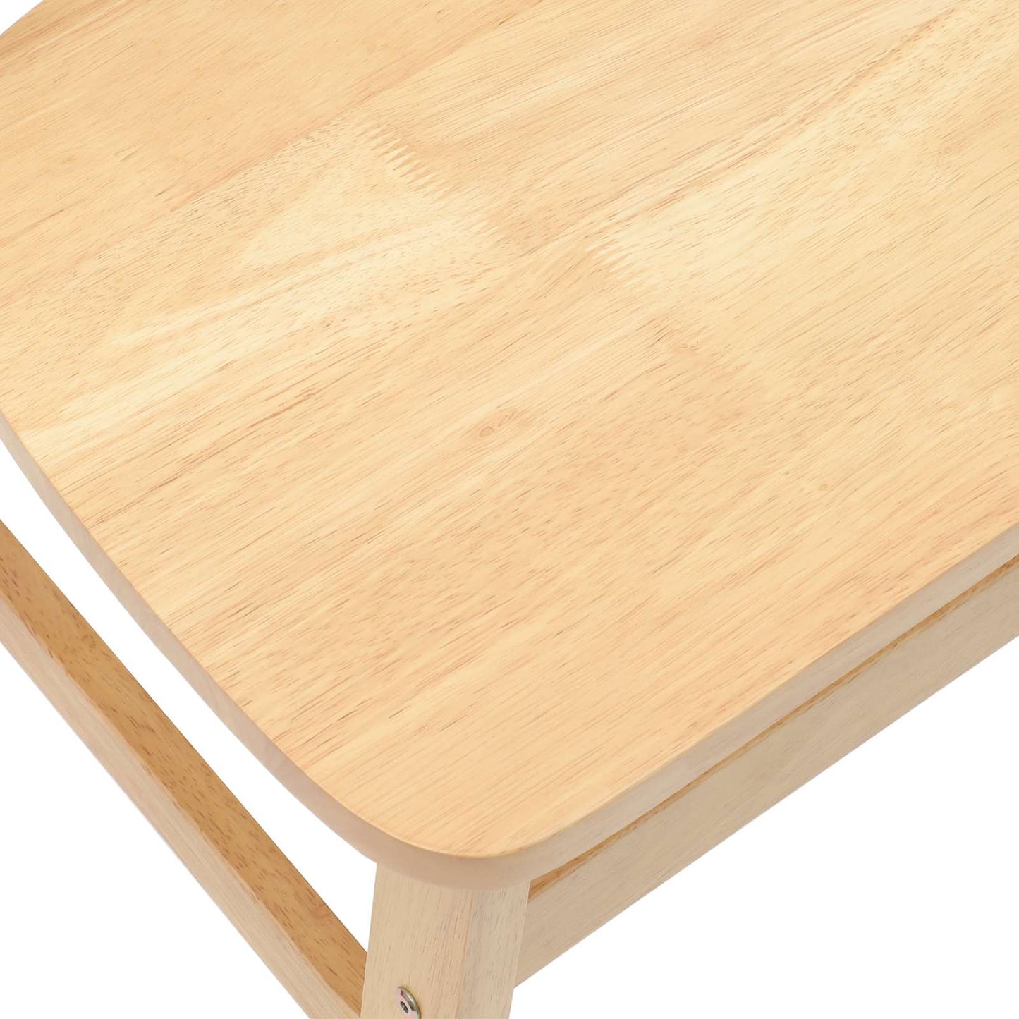 Spisestole 2 stk. Massiv Gummitræ Naturfarvet 42 x 47,5 x 81 cm