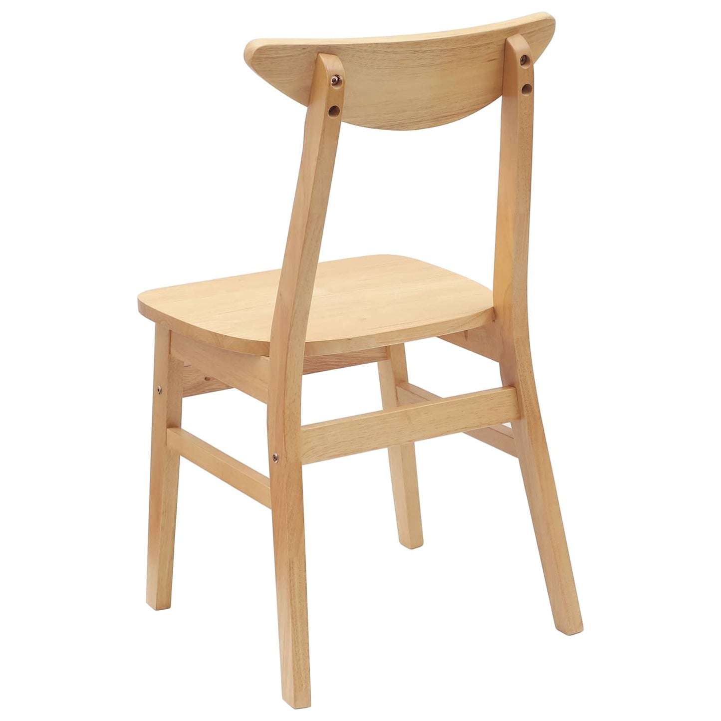 Spisestole 2 stk. Massiv Gummitræ Naturfarvet 42 x 47,5 x 81 cm