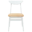 Spisestole 2 stk. Massiv Gummitræ Hvid 42 x 47,5 x 81 cm