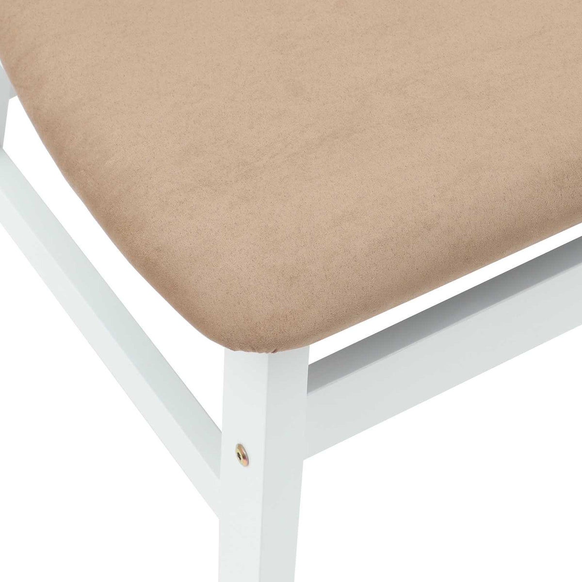 Spisestole 2 stk. Massiv Gummitræ Hvid 42 x 47,5 x 81 cm