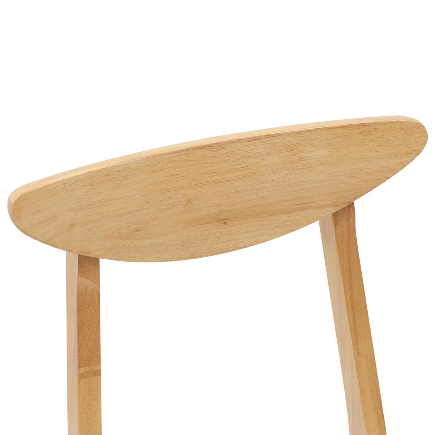 Spisestole 2 stk. Massiv Gummitræ Naturfarvet 42 x 47,5 x 81 cm
