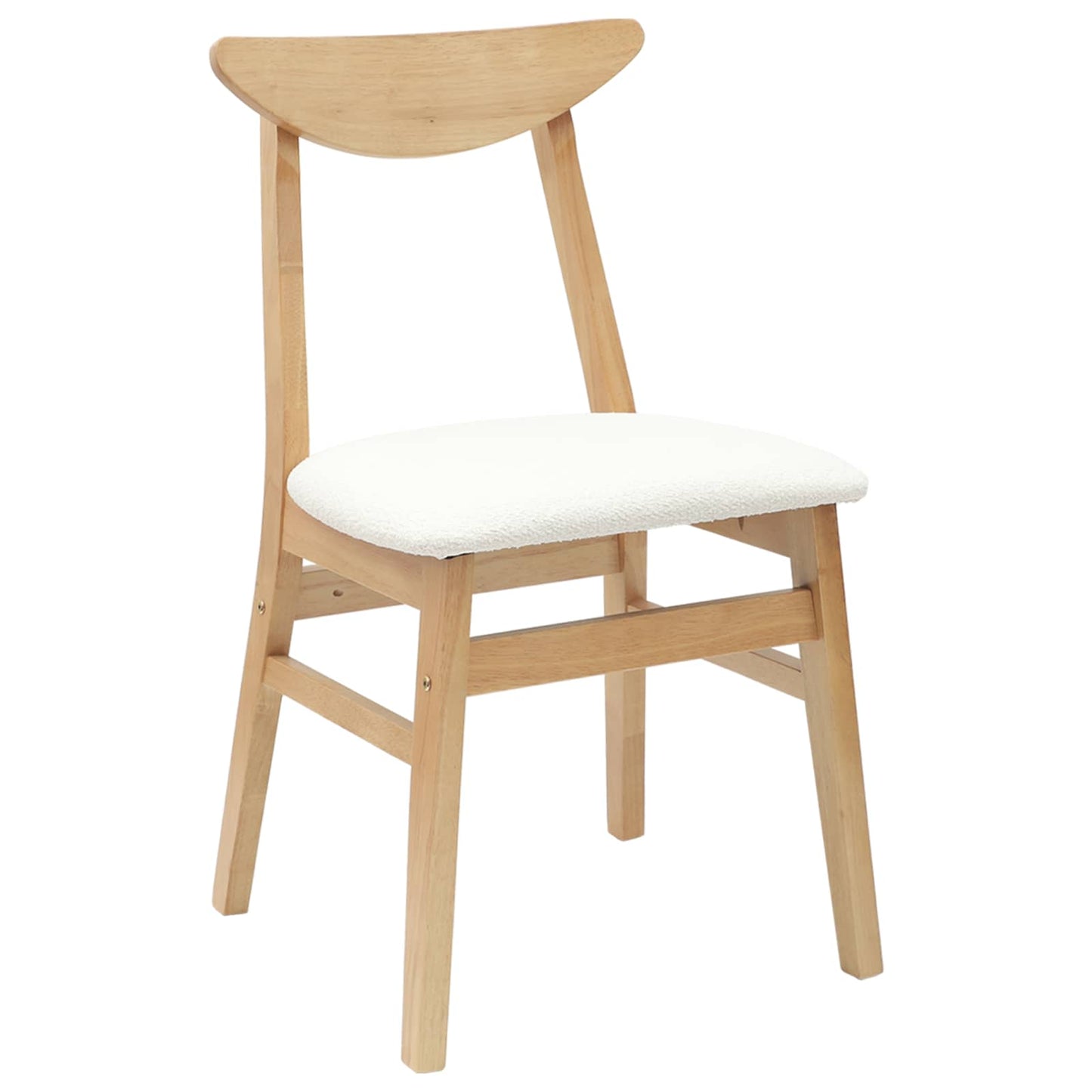 Spisestole 2 stk. Massiv Gummitræ Naturfarvet 42 x 47,5 x 81 cm