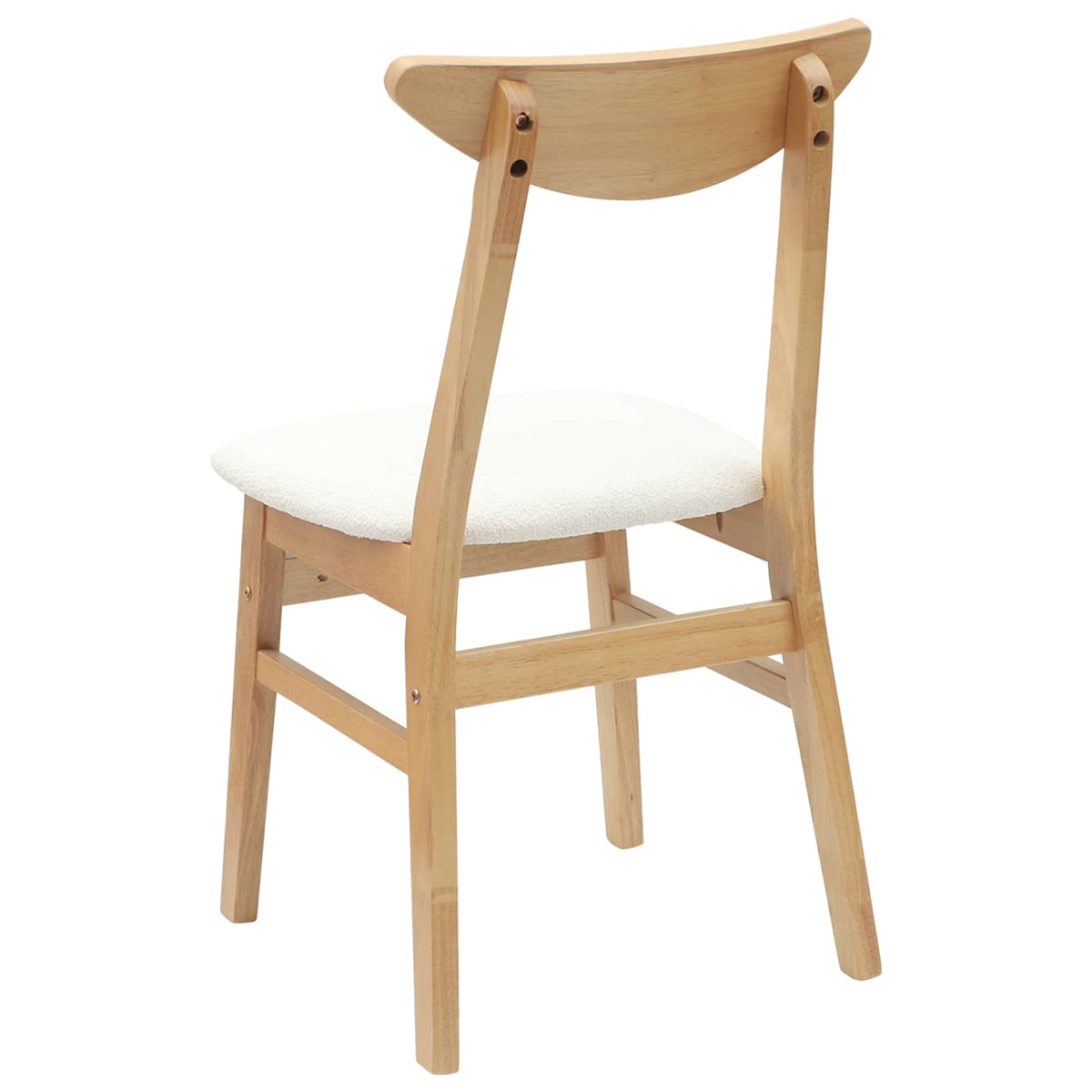 Spisestole 2 stk. Massiv Gummitræ Naturfarvet 42 x 47,5 x 81 cm
