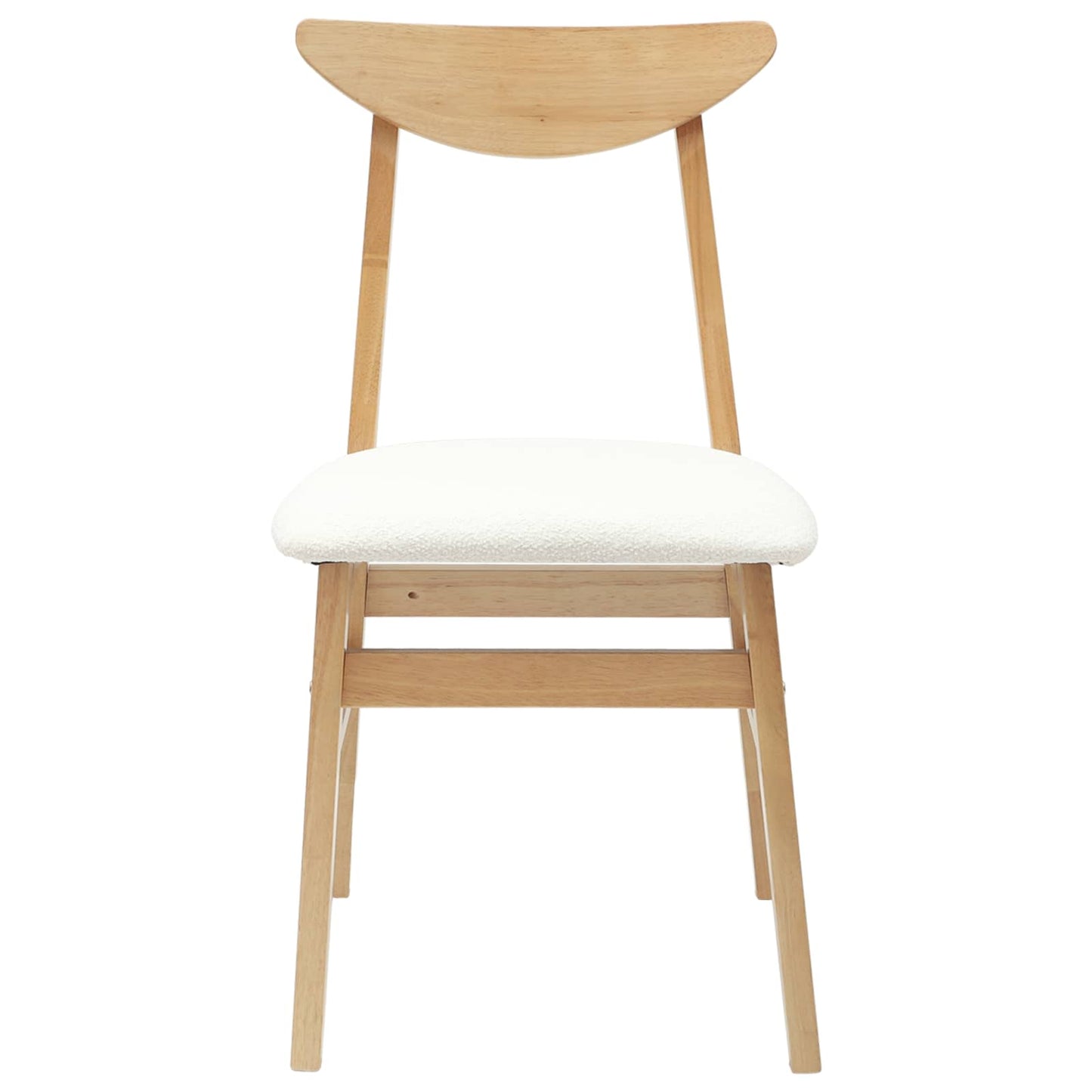 Spisestole 2 stk. Massiv Gummitræ Naturfarvet 42 x 47,5 x 81 cm