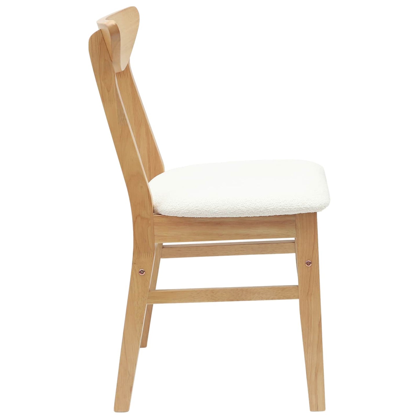 Spisestole 2 stk. Massiv Gummitræ Naturfarvet 42 x 47,5 x 81 cm