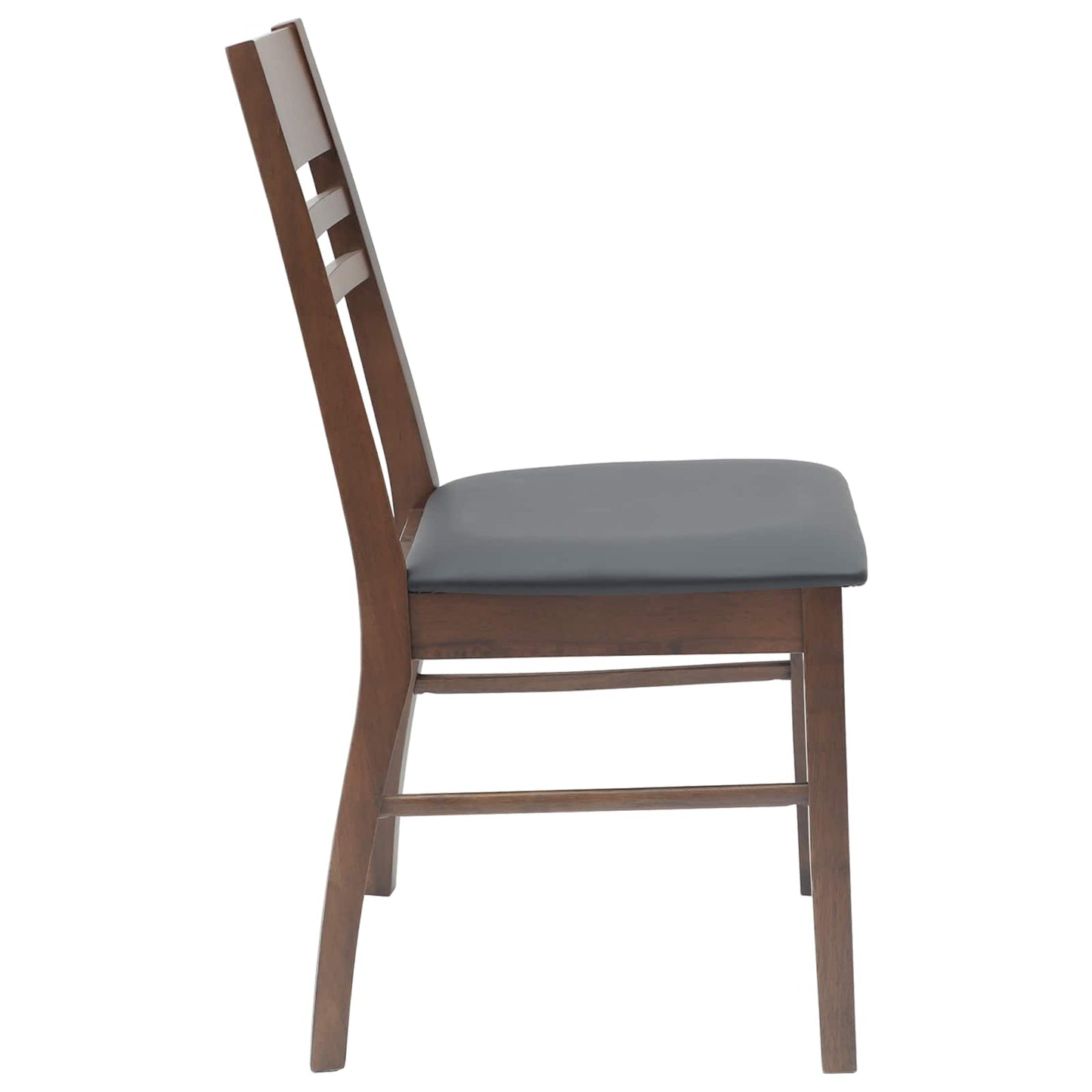Spisestole 2 stk. Massiv Gummitræ Lys Brun 43 x 54 x 89 cm