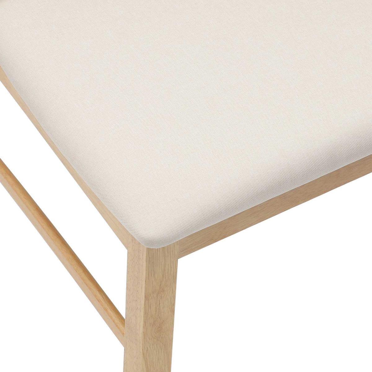 Spisestole 2 stk. Massiv Gummitræ Naturfarvet 43 x 54 x 89 cm
