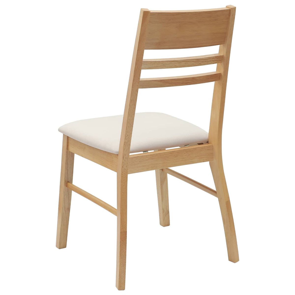 Spisestole 2 stk. Massiv Gummitræ Naturfarvet 43 x 54 x 89 cm