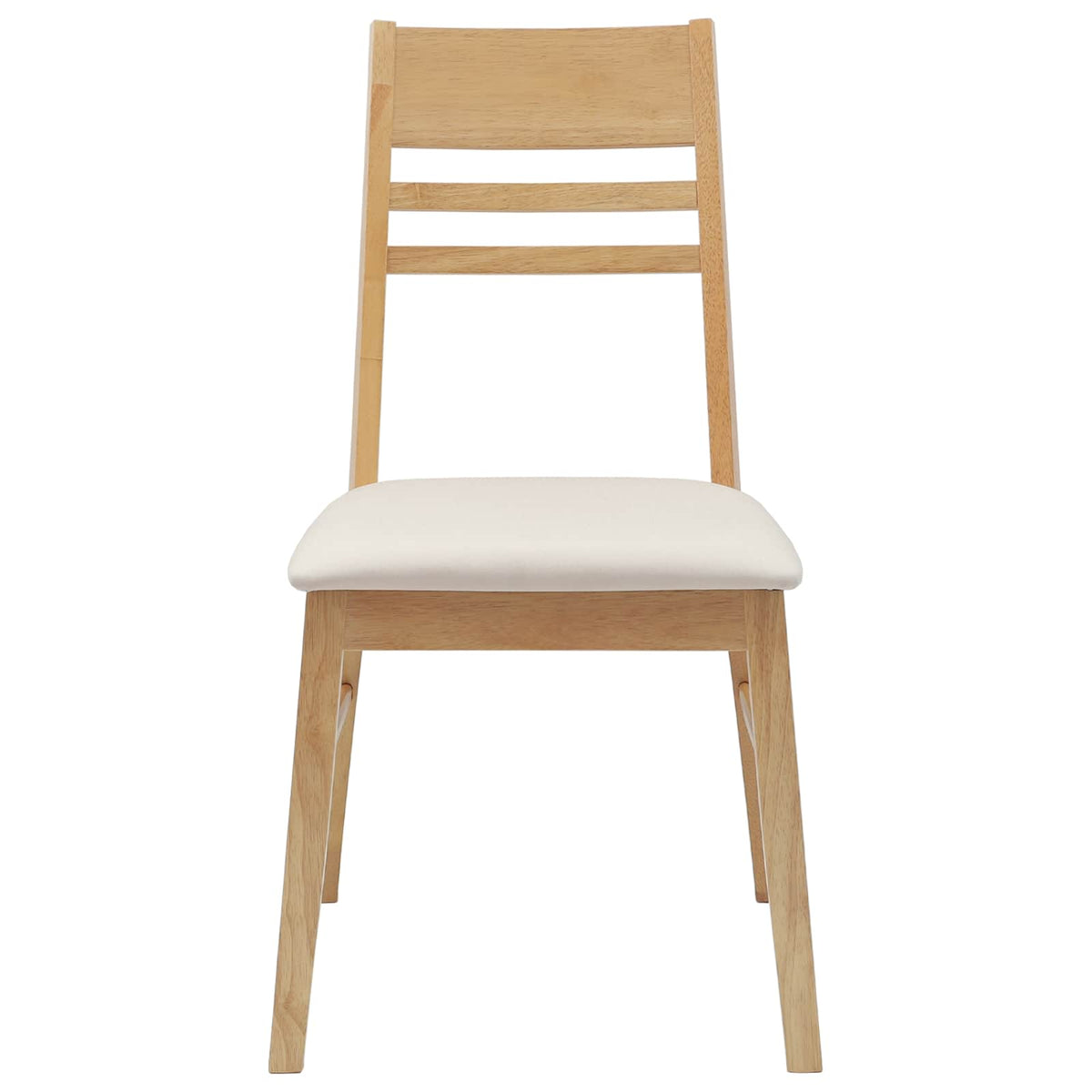 Spisestole 2 stk. Massiv Gummitræ Naturfarvet 43 x 54 x 89 cm
