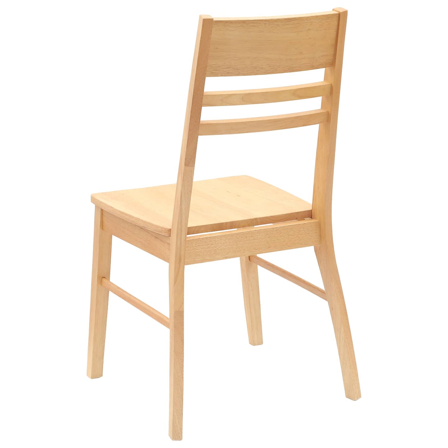 Spisestole 2 stk. Massiv Gummitræ Naturfarvet 43 x 54 x 89 cm