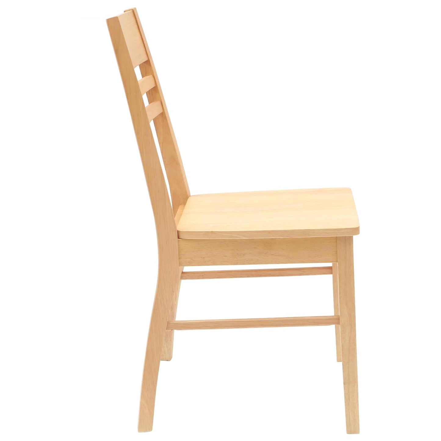 Spisestole 2 stk. Massiv Gummitræ Naturfarvet 43 x 54 x 89 cm