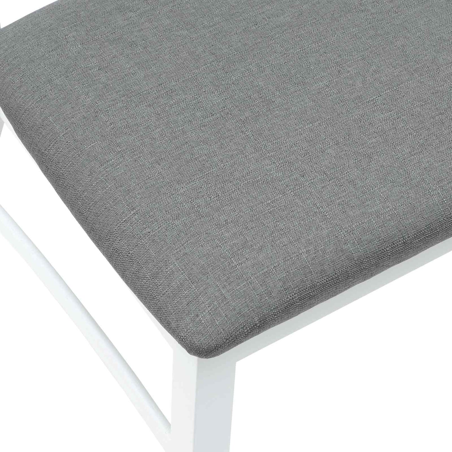 Spisestole 2 stk. Massiv Gummitræ Hvid 43 x 54 x 89 cm