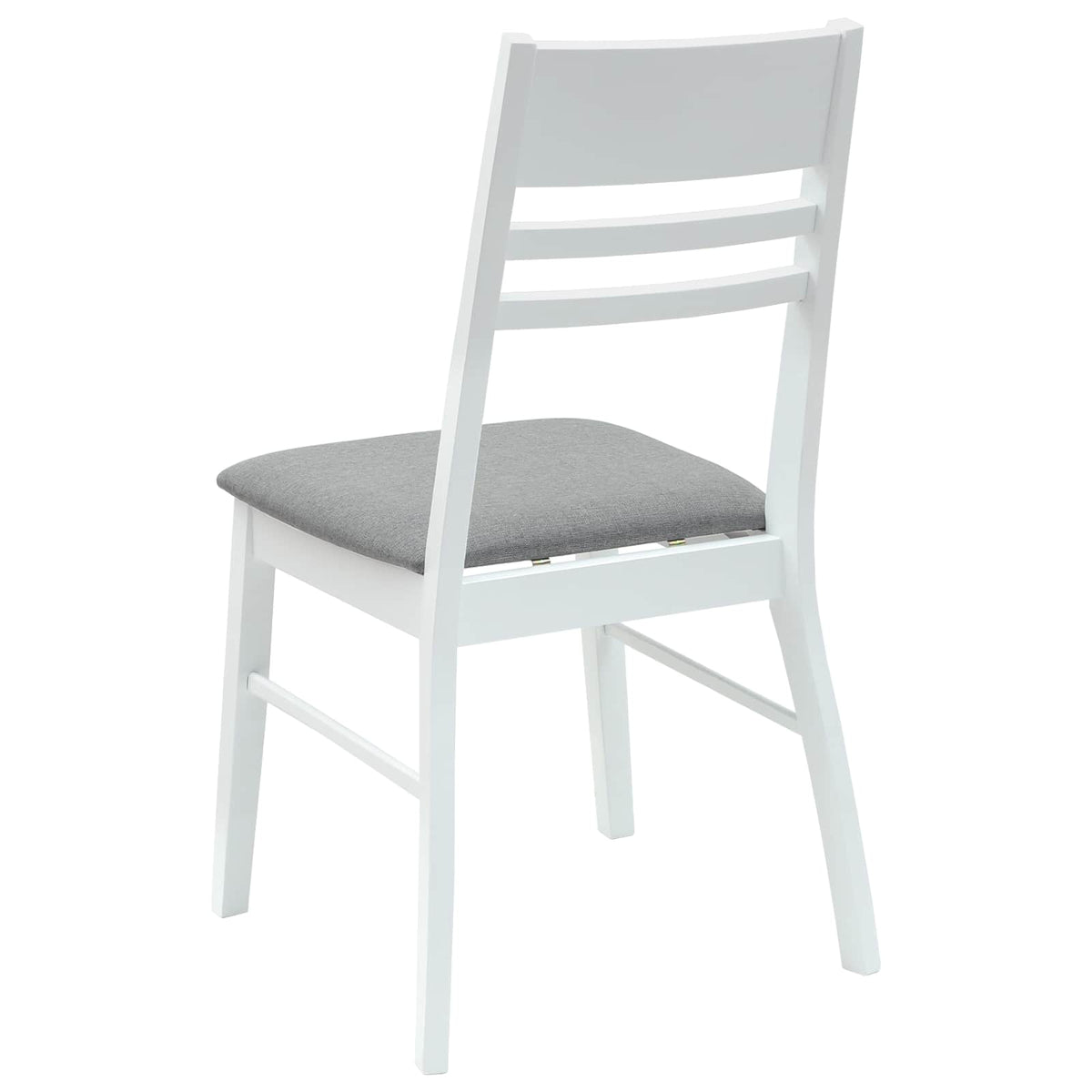 Spisestole 2 stk. Massiv Gummitræ Hvid 43 x 54 x 89 cm