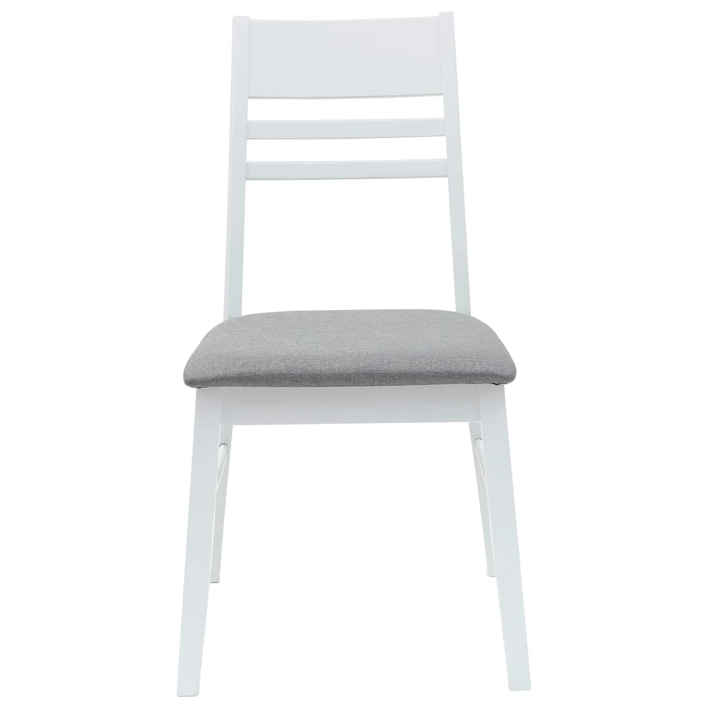 Spisestole 2 stk. Massiv Gummitræ Hvid 43 x 54 x 89 cm