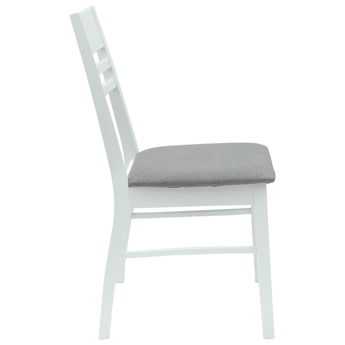 Spisestole 2 stk. Massiv Gummitræ Hvid 43 x 54 x 89 cm