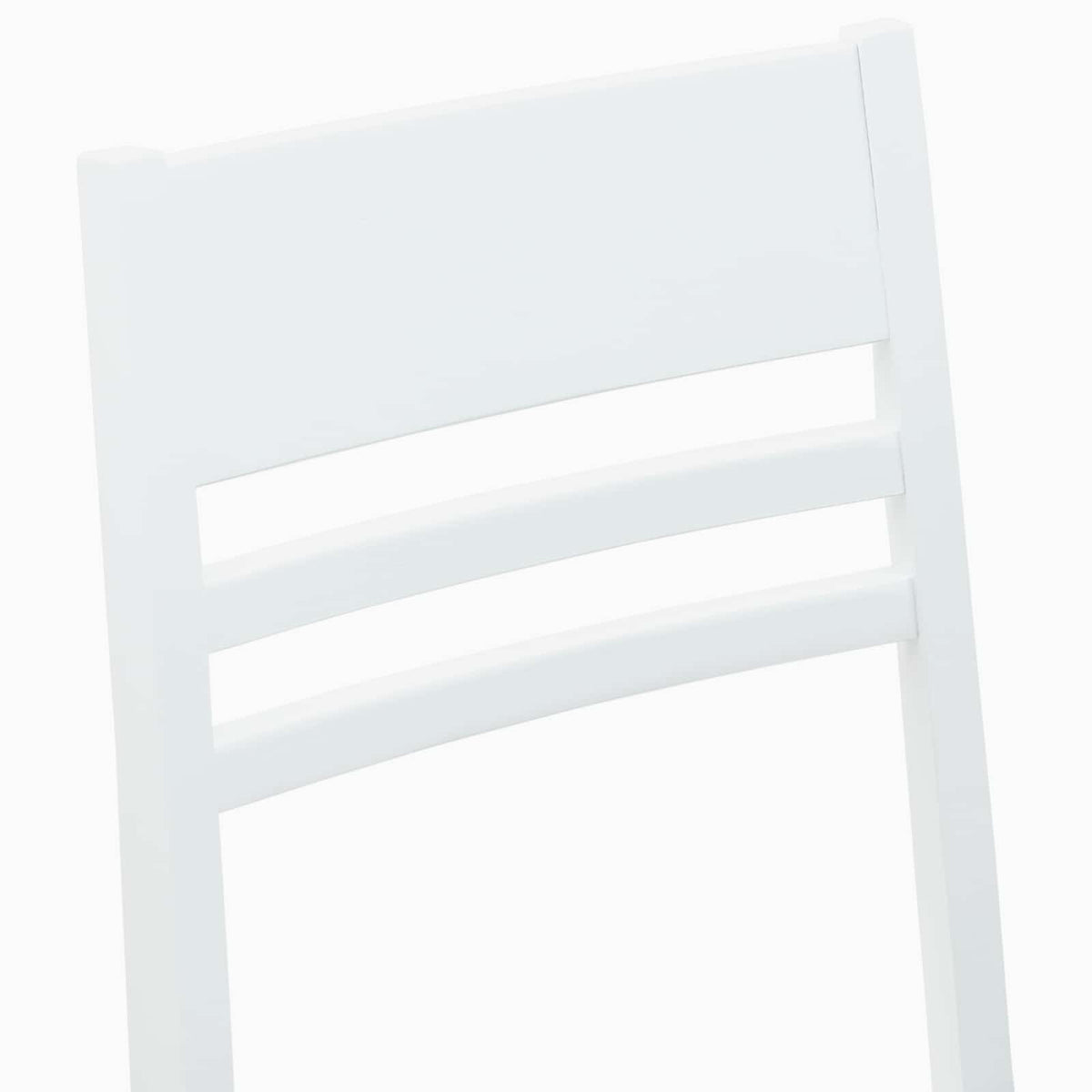 Spisestole 2 stk. Massiv Gummitræ Hvid 43 x 54 x 89 cm