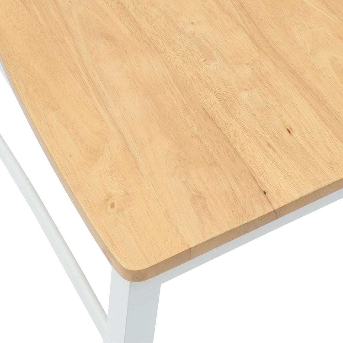 Spisestole 2 stk. Massiv Gummitræ Hvid 43 x 54 x 89 cm