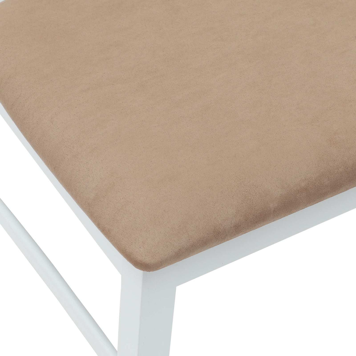 Spisestole 2 stk. Massiv Gummitræ Hvid 43 x 54 x 89 cm