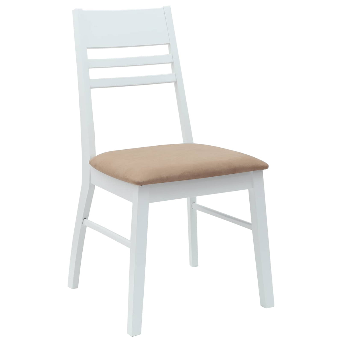 Spisestole 2 stk. Massiv Gummitræ Hvid 43 x 54 x 89 cm