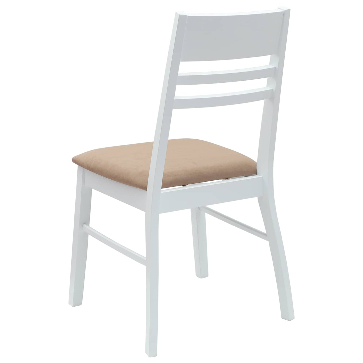 Spisestole 2 stk. Massiv Gummitræ Hvid 43 x 54 x 89 cm