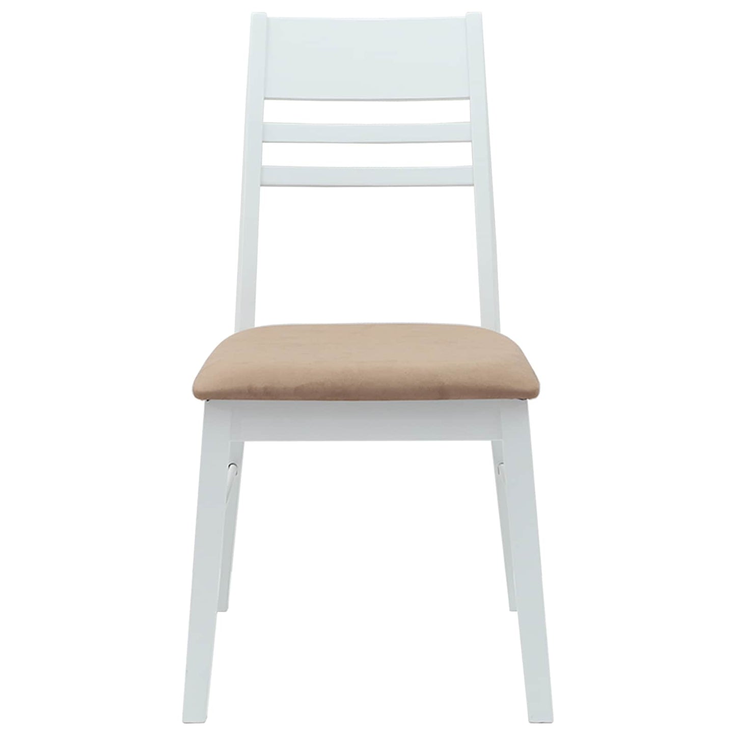 Spisestole 2 stk. Massiv Gummitræ Hvid 43 x 54 x 89 cm