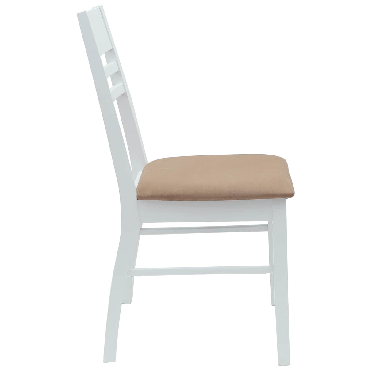 Spisestole 2 stk. Massiv Gummitræ Hvid 43 x 54 x 89 cm