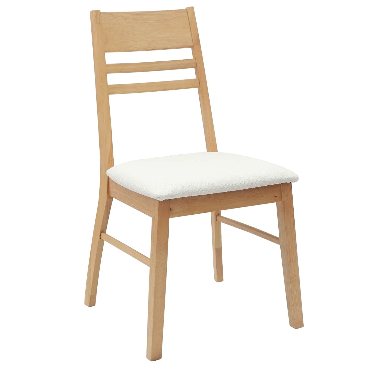 Spisestole 2 stk. Massiv Gummitræ Naturfarvet 43 x 54 x 89 cm