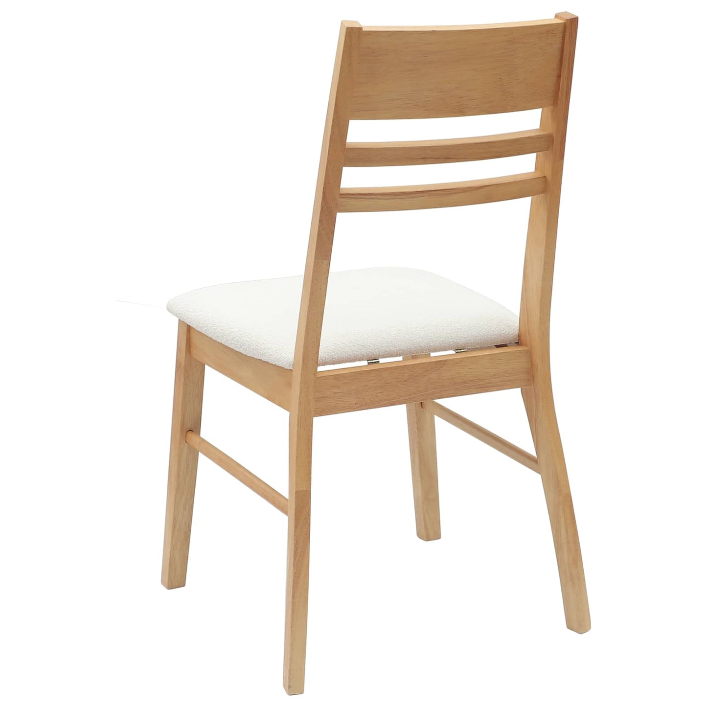 Spisestole 2 stk. Massiv Gummitræ Naturfarvet 43 x 54 x 89 cm