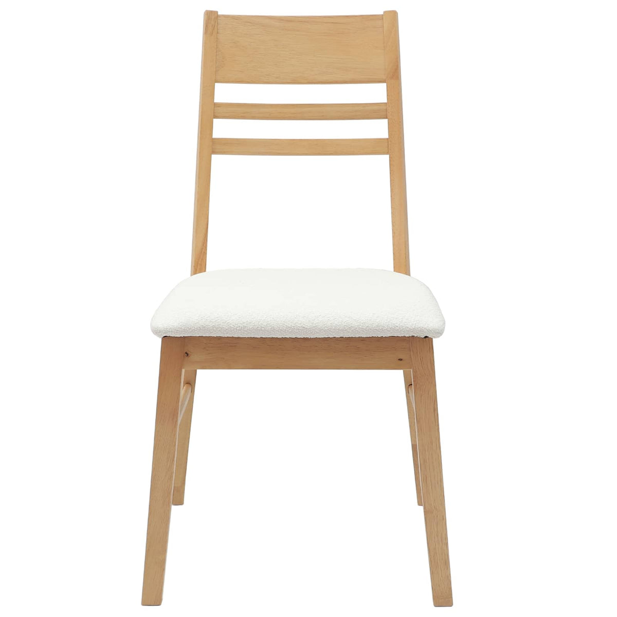 Spisestole 2 stk. Massiv Gummitræ Naturfarvet 43 x 54 x 89 cm
