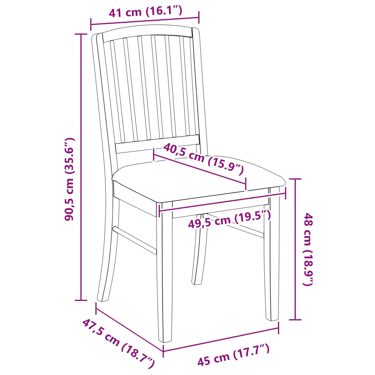 Spisestole 2 stk. Massiv Gummitræ Lys Brun 50 x 52,5 x 91 cm