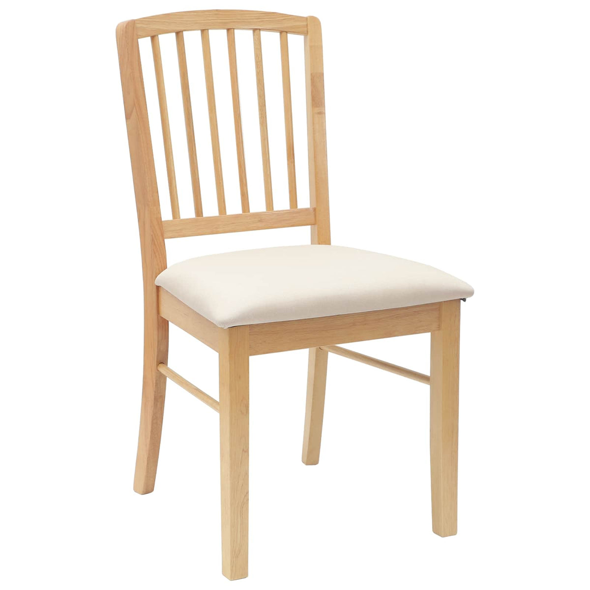Spisestole 2 stk. Massiv Gummitræ Naturfarvet 50 x 52,5 x 91 cm