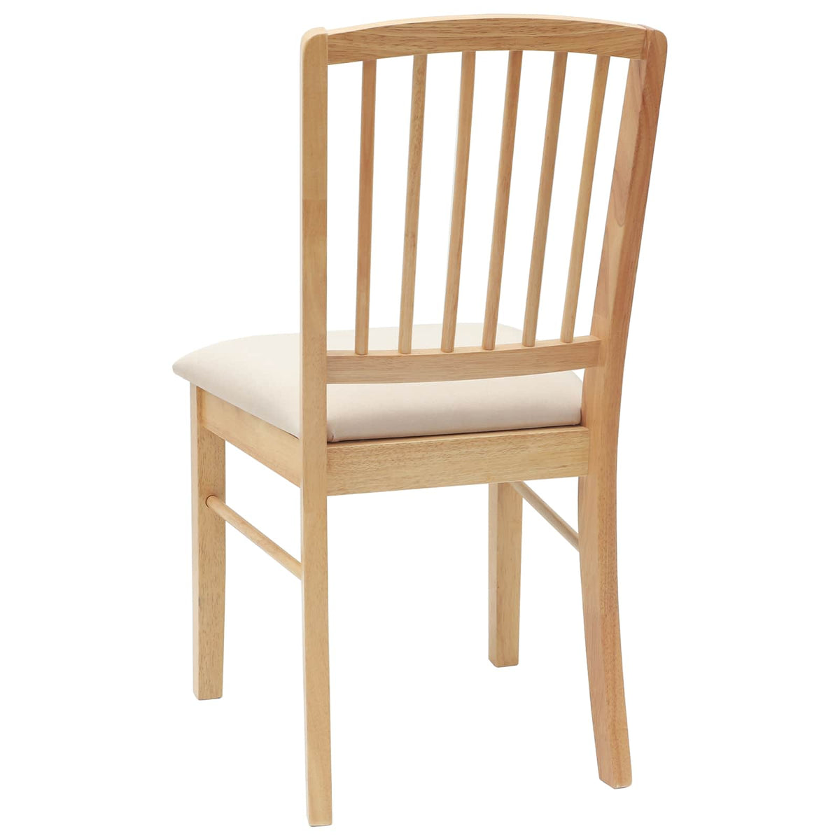 Spisestole 2 stk. Massiv Gummitræ Naturfarvet 50 x 52,5 x 91 cm
